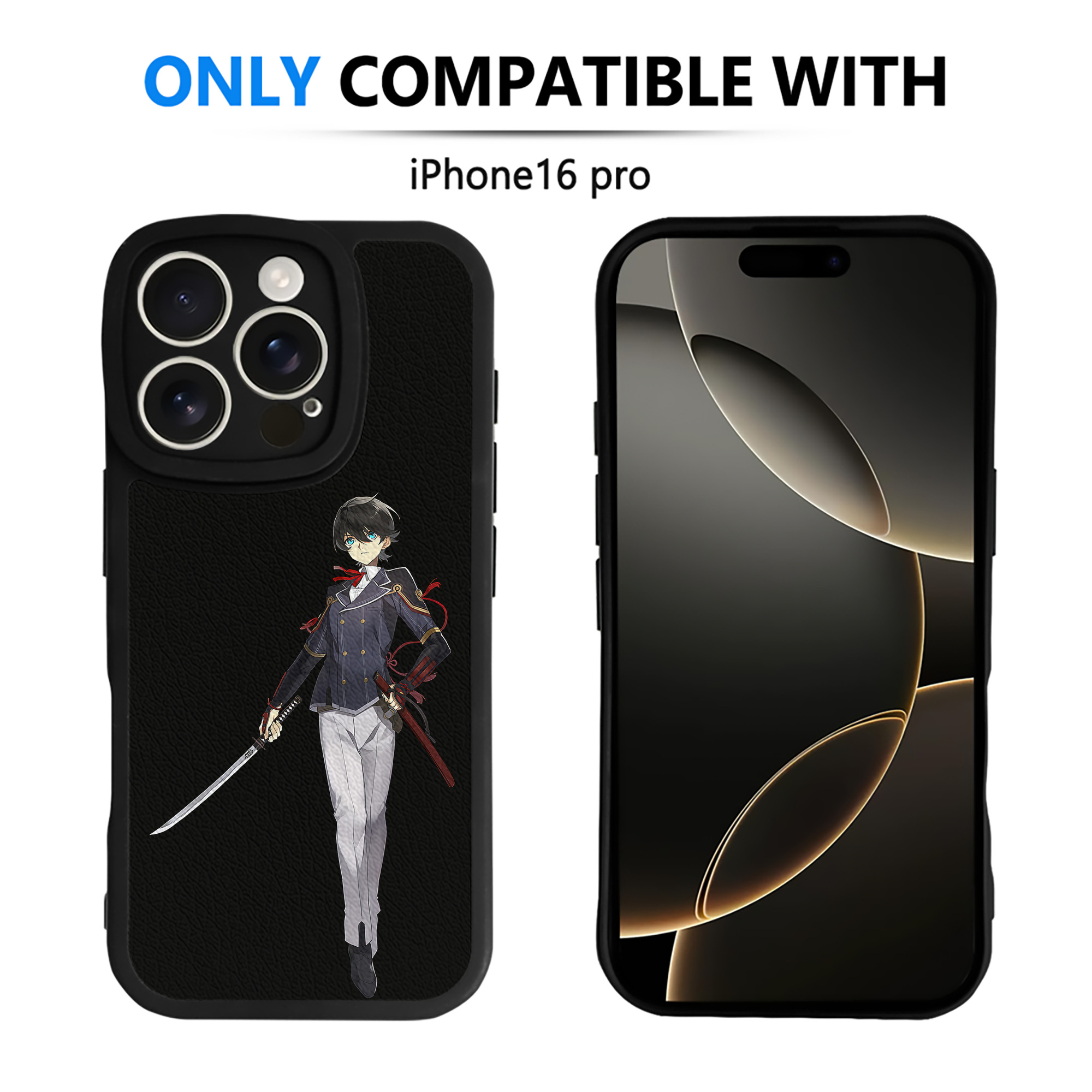 （画像用） 刀剣乱舞 Touken Ranbu 【iPhone 16シリーズ対応】シリコンスマホケース（レザー調） 材質：シリコン